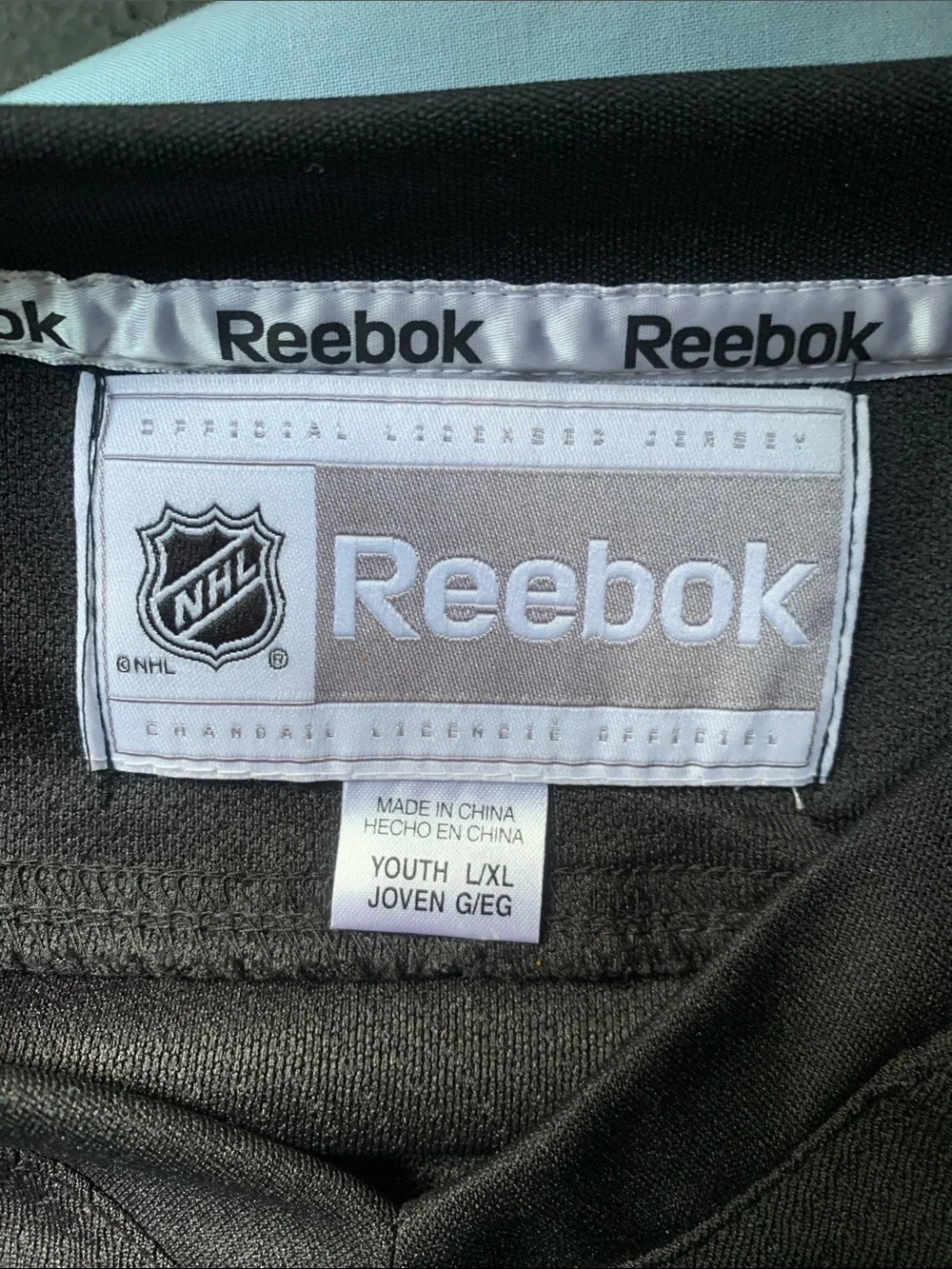 Vintage Reebok Dallas Black and Gold Hockey Jersey